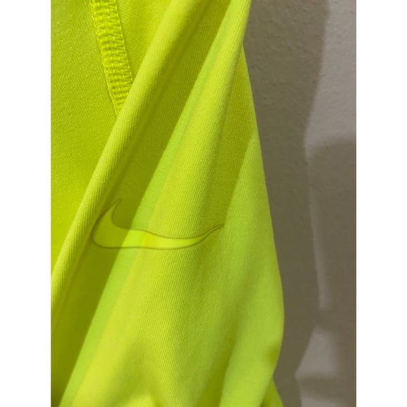 Nike Pro Women's Dri Fit Long Sleeve Neon Green - Picture 2 of 4